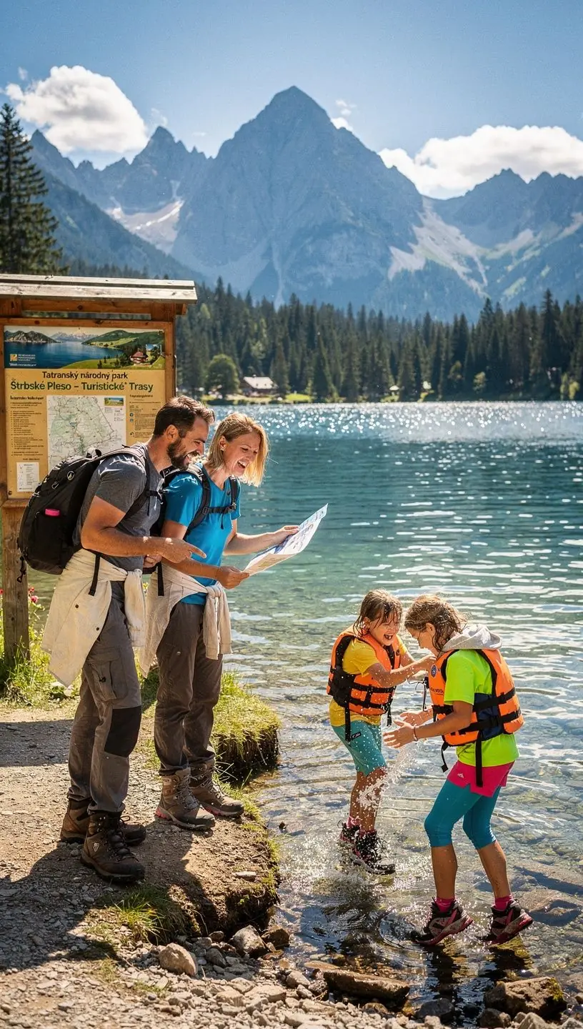 Infographic depicting transport options and timing for efficient travel within Slovak tourism loops